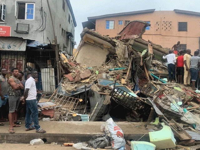 3 Dead, 9 Rescued As Three-Storey Building Collapses In Lagos