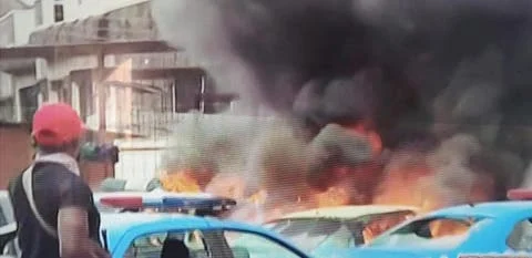 FRSC, VIO Offices Set Ablaze At Ojodu, Lagos.