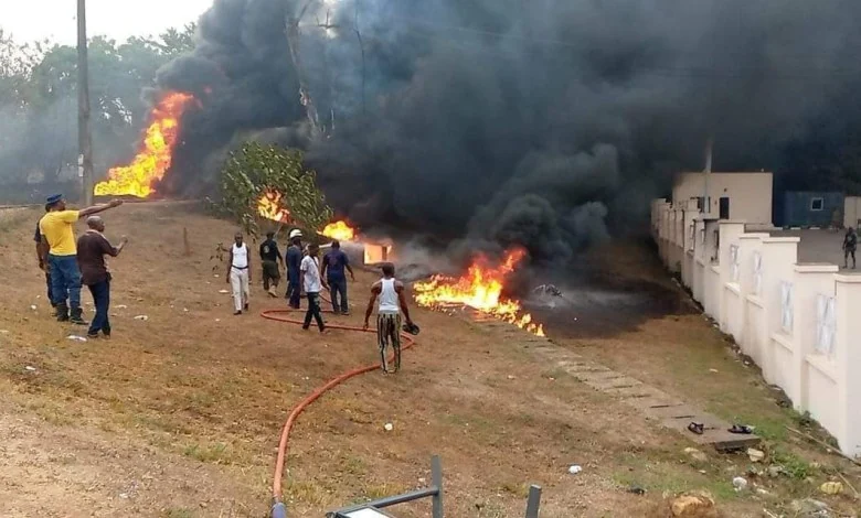 Petrol Tanker Explodes In Abeokuta