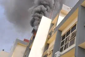 BREAKING:INEC Headquaters Gutted By Fire