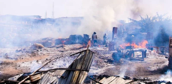 Ketu Plank Market Gutted By Fire