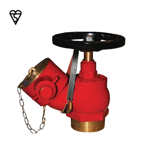 Oblique Landing Valve, Male Threaded Inlet