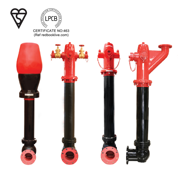 Dry Type Pillar Fire Hydrants – Kitemark/LPCB